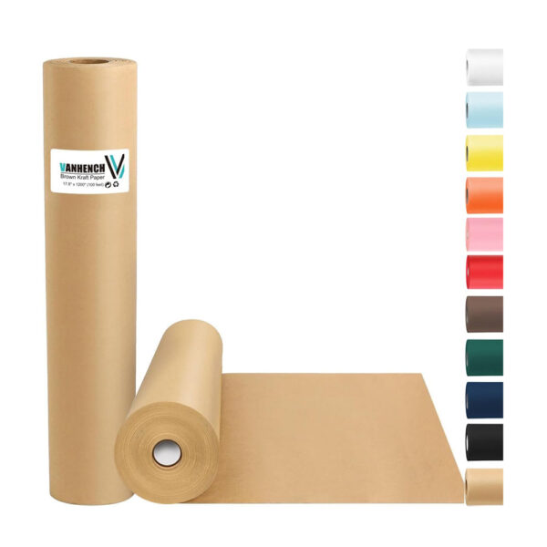 Brown Wrapping Paper, Craft Paper, Kraft Paper 17.8″x 1200″(100′)