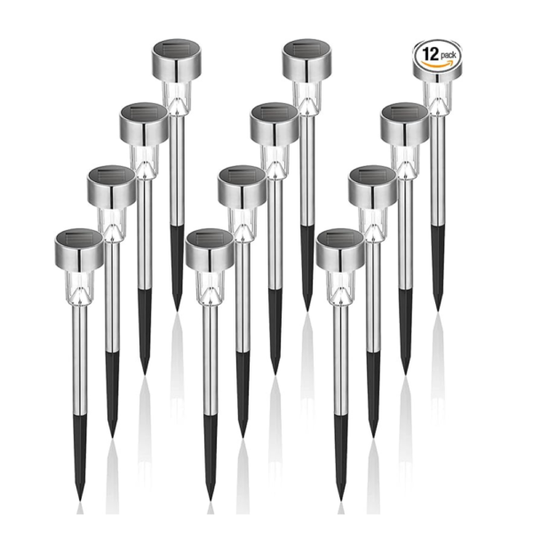 GIGALUMI Solar Lights Outdoor Waterproof, 12 Pack